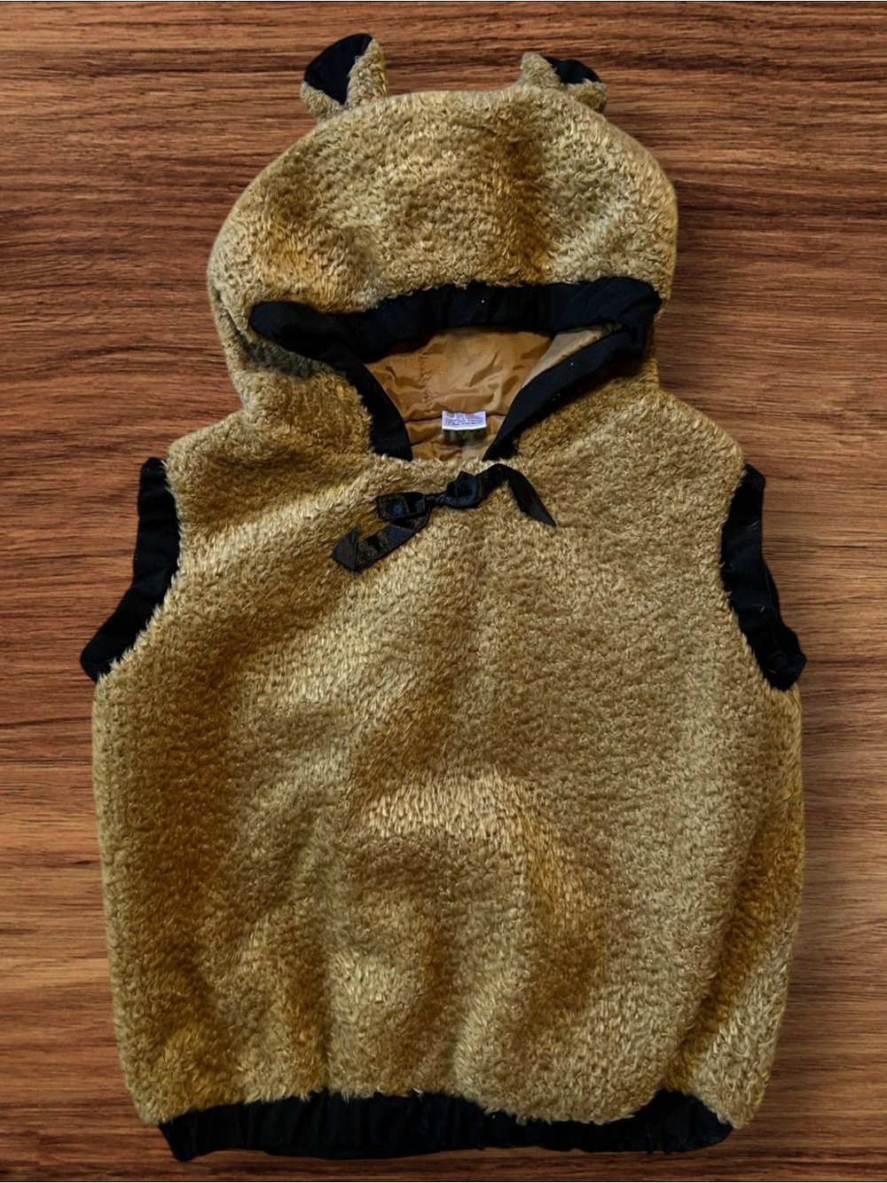 Baby Bear Plush Hooded Quilted Halloween Costume Bow Tie 12 - 24 Months